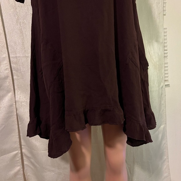 Oh My Gauze! Dark Brown Tunic Top - Picture 3 of 7